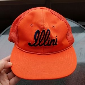 Vintage NFL Illini Hat Orange Blue Snapback Hat